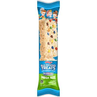 Rice Krispies Treats Mega Bars Marshmallow Snack Bars Rainbow Kids Snacks - 2.1 Oz - Image 1