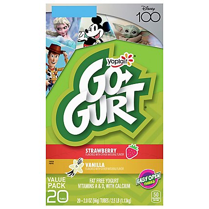 Go-gurt Strawberry And Vanilla Low Fat Yogurt 20 Count - 40 OZ - Image 1