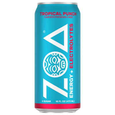 Zoa Energy Drink Tropical Punch Zero Sugar - 16 FZ - tomthumb