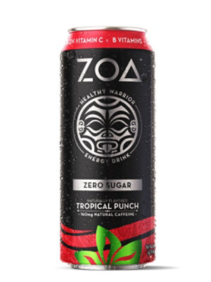 Zoa Energy Drink Tropical Punch Zero Sugar - 16 FZ
