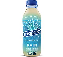 Snapple Elements Rain Agave Cactus Juice Drink Recycled Plastic Bottle - 15.9 Fl. Oz.