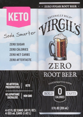Virgils Rootbeer Zero Sugar 4 Pk - 48 FZ - Image 6