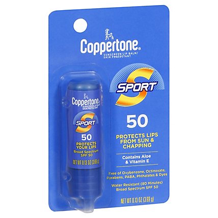 Coppertone Sport Lip Balm SPF 50 - 0.13 Oz - Image 1