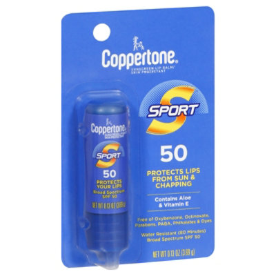 Coppertone Sport Lip Balm SPF 50 - 0.13 Oz