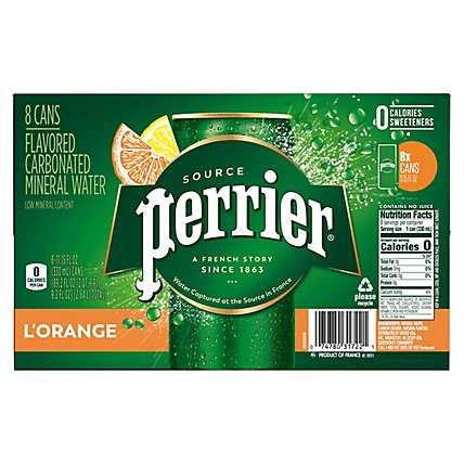 Perrier LOrange Flavored Sparkling Water - 89.2 Fl. Oz. - Image 1