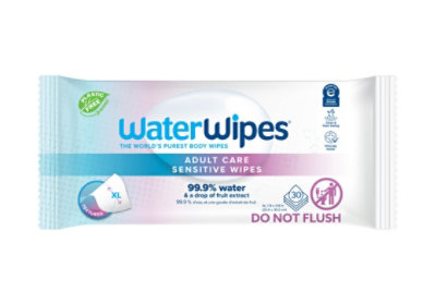 WaterWipes 99.9% Water Based & Hypoallergenic Adult Wipes for Sensitive Skin - 30 Count