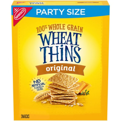 Wheat Thins Original Whole Grain Wheat Crackers - Party Size - 20 Oz Box