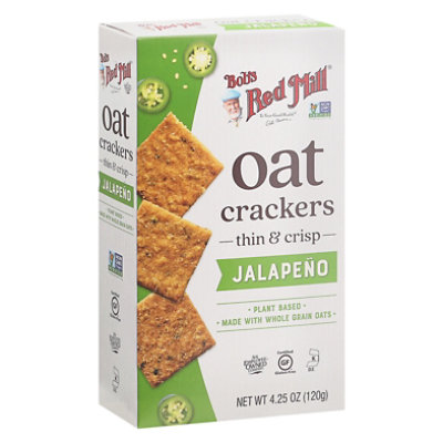 Bobs Red Mill Oat Crackers Jalepeno - 4.25 OZ