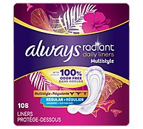 Always Radiant Daily Liners Multistyle - 108 CT