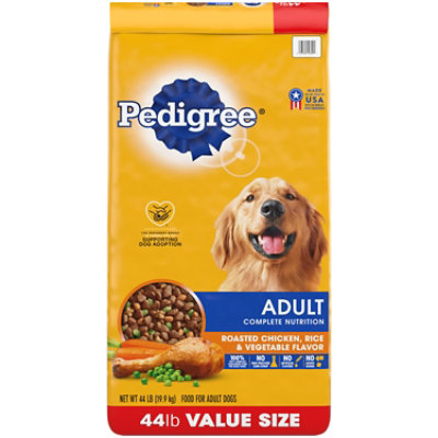 Pedigree Complete Nutrition Roasted Chicken Rice & Vegetable Adult Dry Dog Food - 44 Lbs