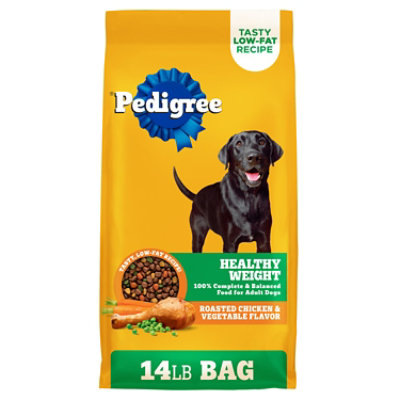 Pedigree Healthy Weight Roasted Chicken & Vegetable Flavor Adult Dry Dog Food Bag - 14 Lbs