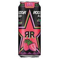 Rockstar Energy Drink Aguas Fresca Strawberry 16 Fl Oz 12 Count - 16 FZ - Image 1