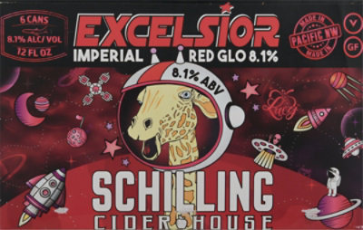 Schilling Excelsior Red Glo Imperial Apple Cider In Cans - 6-12 FZ - Image 4