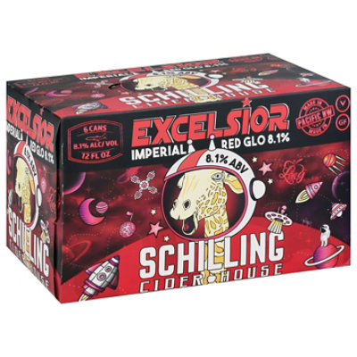 Schilling Excelsior Red Glo Imperial Apple Cider In Cans - 6-12 FZ - Image 2