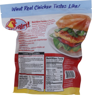 Red Bird Farms Chicken Burger Frozen - 32 OZ - Image 6