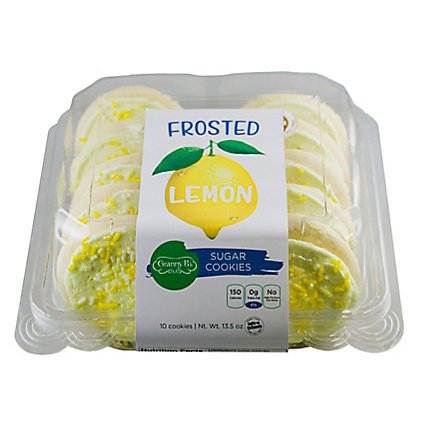 Lemon Frosted Sugar Cookies 10 Count - 13.5 OZ - Image 1