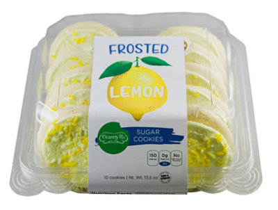 Lemon Frosted Sugar Cookies 10 Count - 13.5 OZ - Image 1