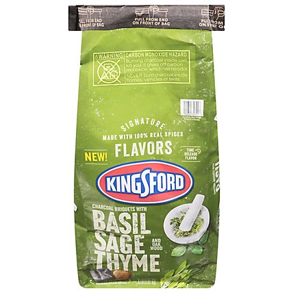 Kingsford Charcoal Briquettes With Basil Sage And Thyme Oak Wood Bbq Charcoal For Grilling - 8 LB - Image 2