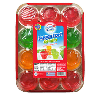 Nc Fam-pk Sugar Free Assorted Gelatin 4/12/3.5 Oz - 42 OZ - Image 1