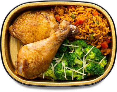 ReadyMeals 2-Piece Chicken Dark Meat Broccoli & Rice Meal - Each - Image 1