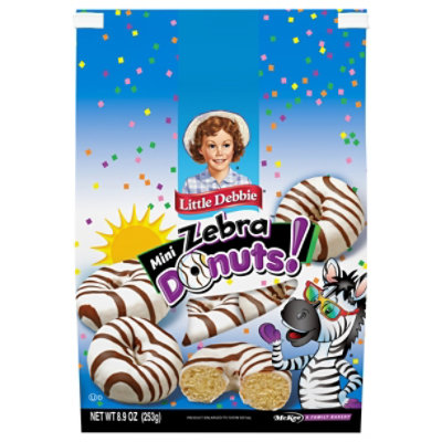 Snack Cakes Little Debbie Family Pack Zebra Mini Donuts - 8.9 OZ