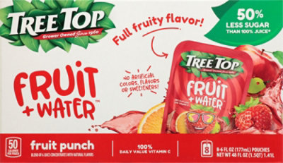 Tree Top Fruit Water Fruit Punch Juice Pouches - 8-6 FZ - Image 2
