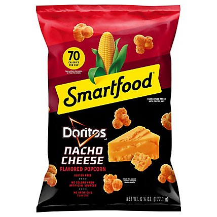 Smartfood Popcorn Doritos Nacho Cheese Flavored 6 1/4 Oz - 6.25 OZ - Image 3