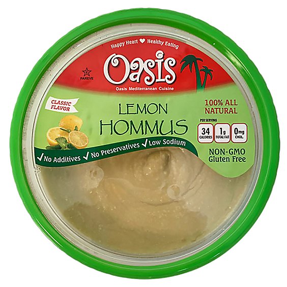 Oasis Mediterranean Cuisine Lemon Hommus - 10 OZ