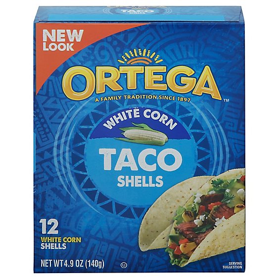 White Corn Taco Shells 12ct - 4.9 OZ