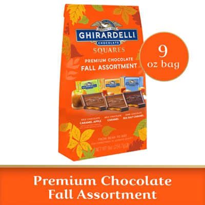 Ghirardelli Premium Chocolate Fall Assortment Squares In Bag -  9 Oz - Image 1