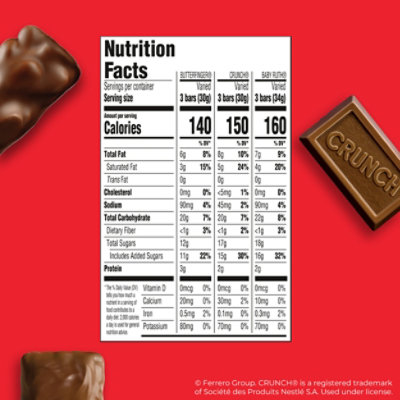 Butterfinger CRUNCH & Baby Ruth Bulk Assorted Minis Candy Bars Pack 90 Count - 32.4 Oz - Image 2