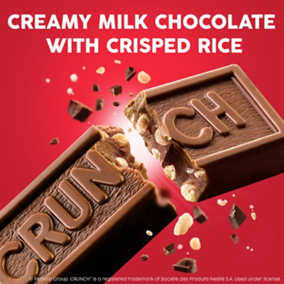 CRUNCH Minis Milk Chocolate and Crisped Rice Candy Bars Resealable Share Pack - 9.8 Oz - Image 2