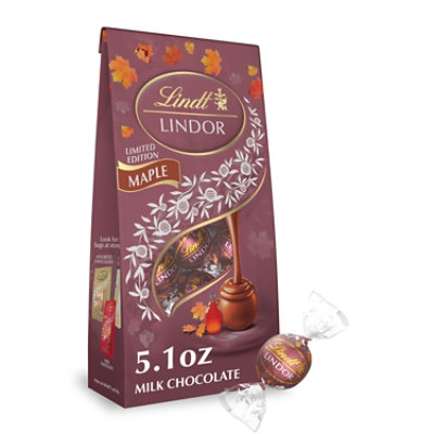 Lindt LINDOR Maple Milk Chocolate Candy Truffles Bag - 5.1 Oz - Image 1