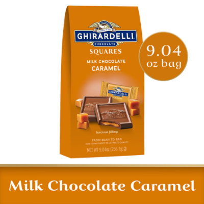 Ghirardelli Milk Chocolate Squares With Caramel Filling  In Bag - 9.04 Oz - Image 1