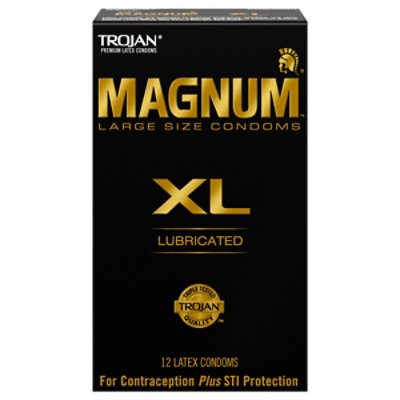 Trojan Magnum Xl Large Size Lubricated Condoms - 12 Count - Image 3