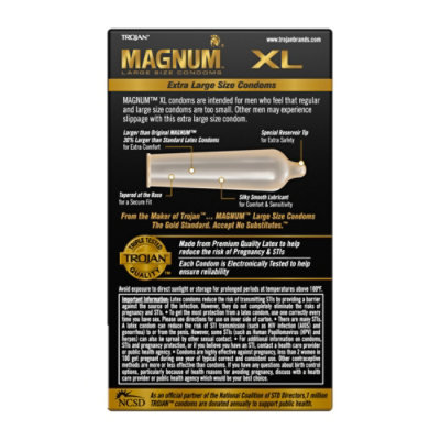 Trojan Magnum Xl Large Size Lubricated Condoms - 12 Count - Image 5