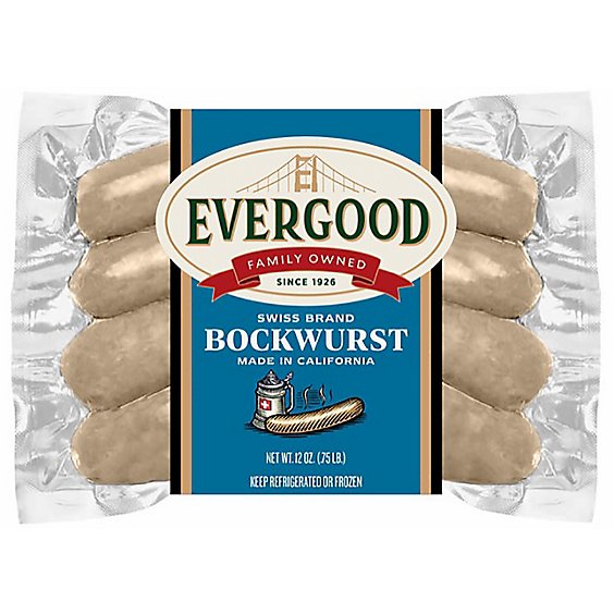 Evergood Swiss Brand Bockwurst - 12 OZ