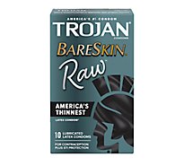 Trojan Bareskin Raw Condom - 10 CT