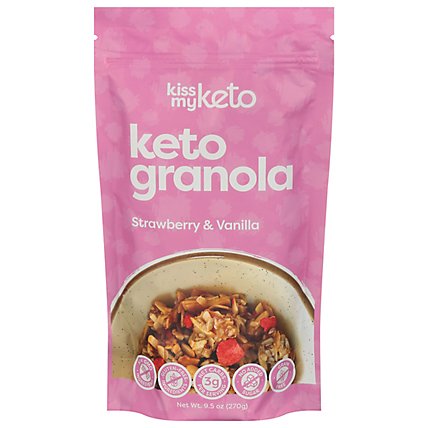 Kiss My Keto Granola Strawberry Vanilla - 9.5 OZ - Image 2