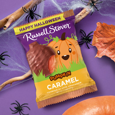 Russell Stover Milk Chocolate Caramel Pumpkin - 1.3 Oz - Image 1