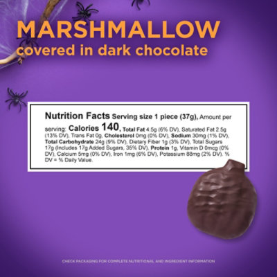 Russell Stover Dark Chocolate Marshmallow Pumpkin - 1.3 Oz - Image 6