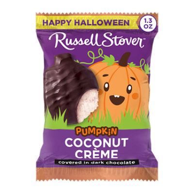 Russell Stover Dark Chocolate Coconut Creme Pumpkin - 1.3 Oz - Image 1