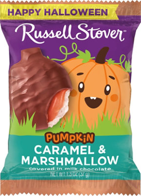 Russell Stover Milk Chocolate Caramel & Marshmallow Pumpkin - 1.3 Oz - Image 2