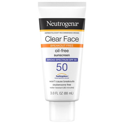 Neutrogena Clear SPF 50 Face Oil-Free Sunscreen - 3 Fl. Oz. - Image 3