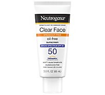 Neutrogena Clear Face Liquid Lotion Sunscreen With Spf 50, 3 Fl. Oz - 3 FZ