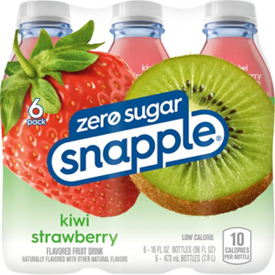 Snapple Zero Sugar Strawberry Kiwi Flavored Fruit Drink Recycled Plastic Bottles - 6-16 Fl. Oz. - Image 8