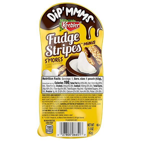 Fudge Stripes Dip'mmms Package - 1.5 OZ