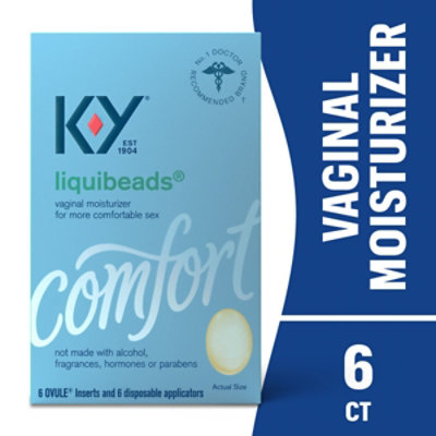 K-y Liquibeads Vaginal Moisturizer - 6 CT