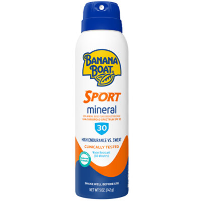 Banana Boat 100% Mineral Sport SPF 30 Sunscreen Spray - 5 Oz