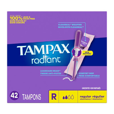 Tampax Radiant Regular Tampons - 42 CT - Image 4